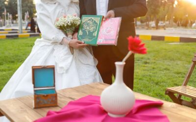 عروس و دامادی که مهمان ویژه مراسم استغاثه شدند