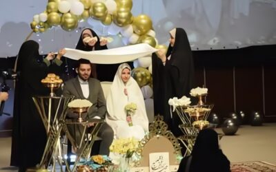 مراسم عقد زوج دهه هشتادی در جشن نیمه شعبان